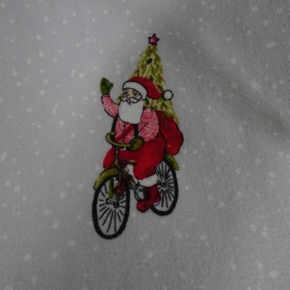 Threshold Flannel Christmas Sheets 4 pc Set King Santa on Bike Soft Warm Holiday - Picture 4 of 9